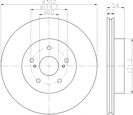 8DD 355 115-751 BEHR/HELLA/PAGID Тормозной диск (фото 1)