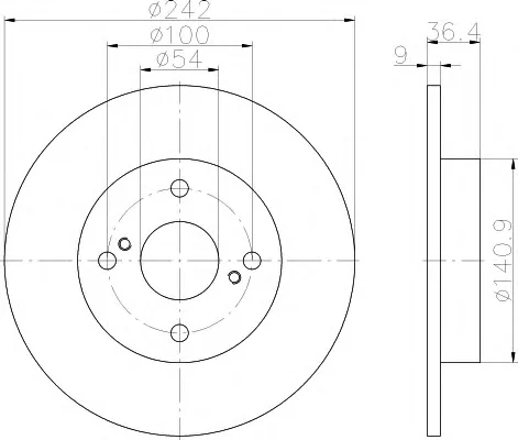 8DD 355 115-821 BEHR/HELLA/PAGID Тормозной диск (фото 1)