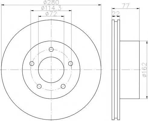 8DD 355 115-901 BEHR/HELLA/PAGID Тормозной диск (фото 1)