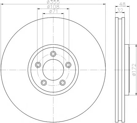 8DD 355 116-011 BEHR/HELLA/PAGID Тормозной диск (фото 1)