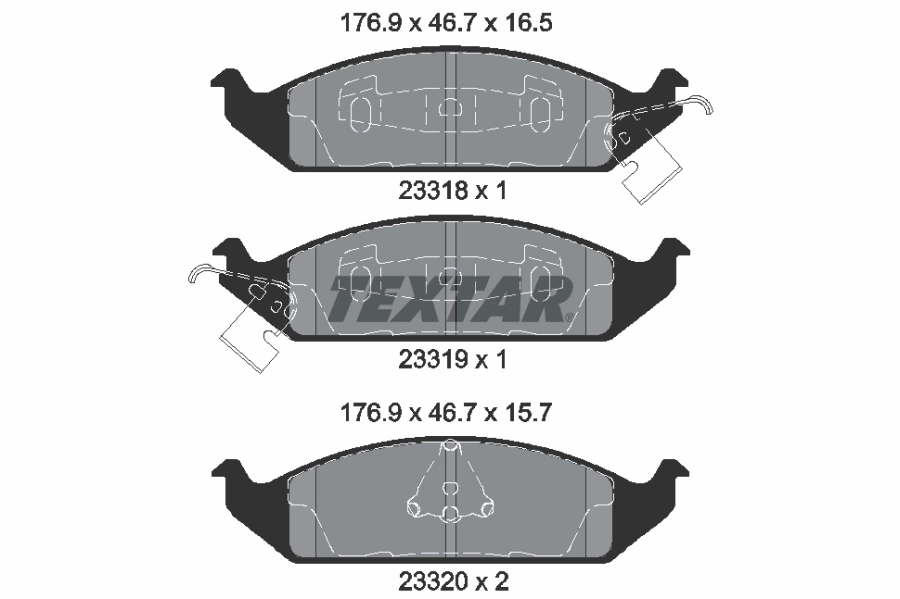 2331801 TEXTAR Комплект тормозных колодок, дисковый тормоз (фото 2)