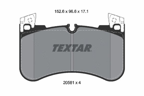 2058103 TEXTAR Комплект тормозных колодок, дисковый тормоз (фото 1)
