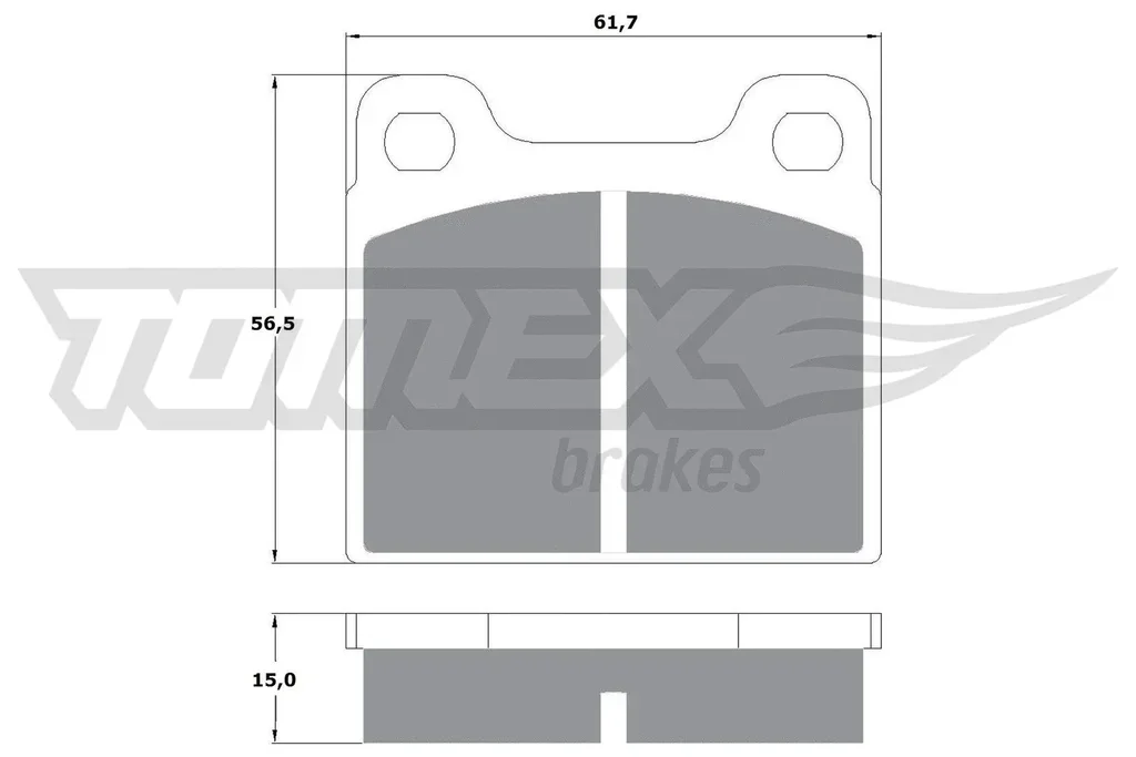 TX 10-19 TOMEX Brakes Комплект тормозных колодок, дисковый тормоз (фото 1)