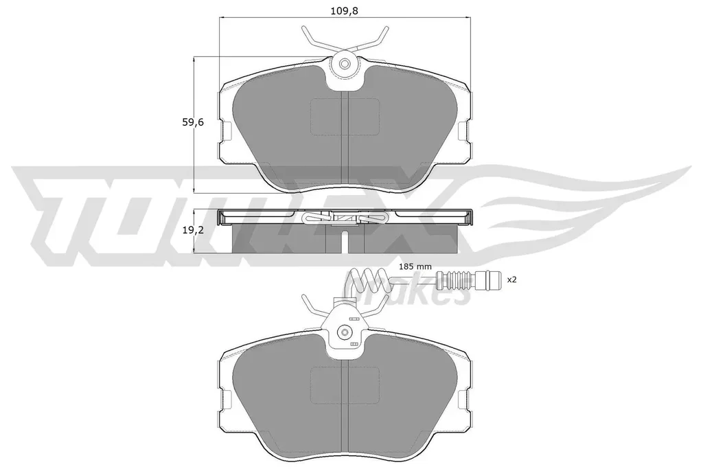 TX 10-211 TOMEX Brakes Комплект тормозных колодок, дисковый тормоз (фото 1)