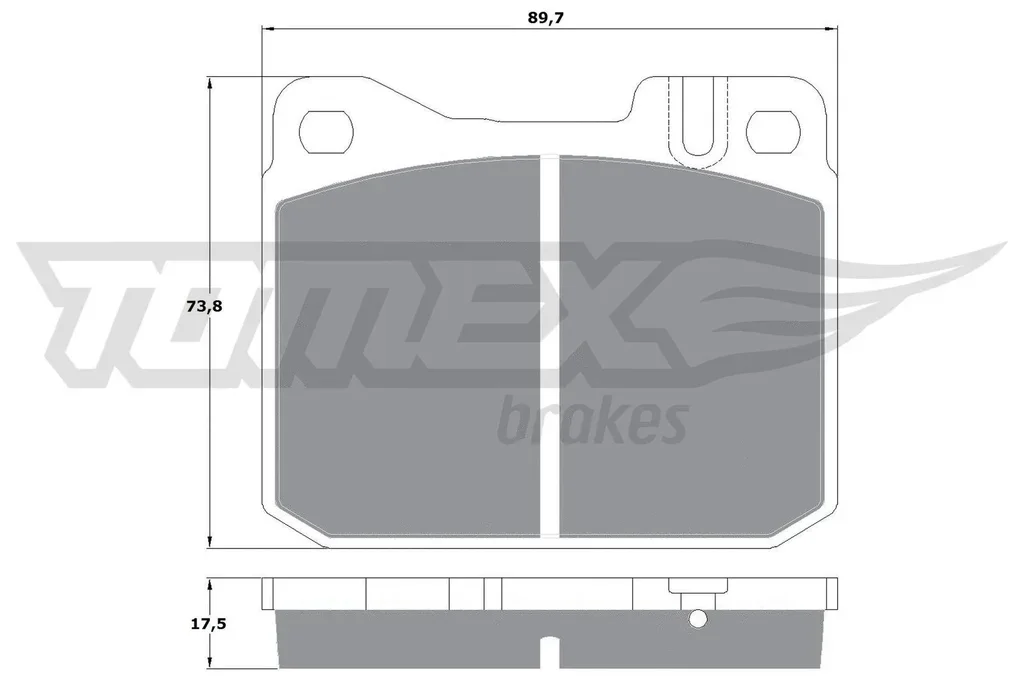 TX 10-222 TOMEX Brakes Комплект тормозных колодок, дисковый тормоз (фото 1)