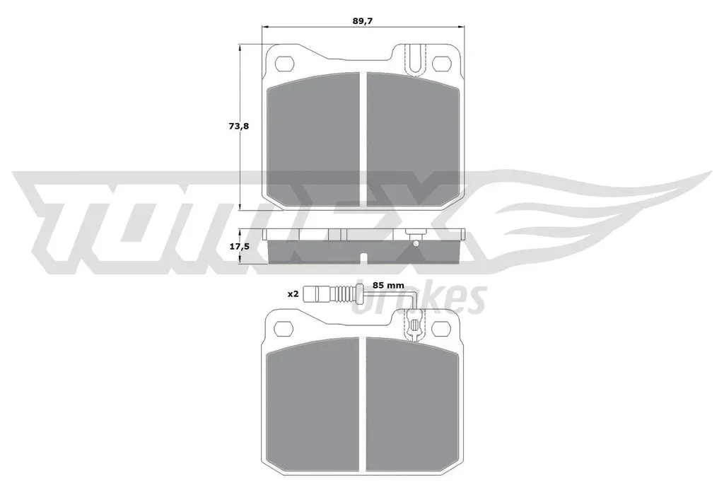 TX 10-223 TOMEX Brakes Комплект тормозных колодок, дисковый тормоз (фото 1)
