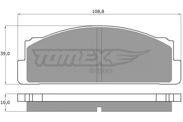 TX 10-24 TOMEX Brakes Комплект тормозных колодок, дисковый тормоз (фото 2)
