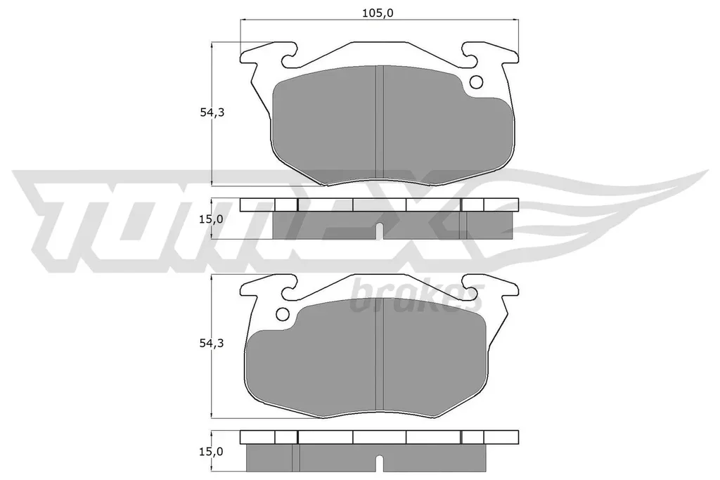 TX 10-35 TOMEX Brakes Комплект тормозных колодок, дисковый тормоз (фото 1)