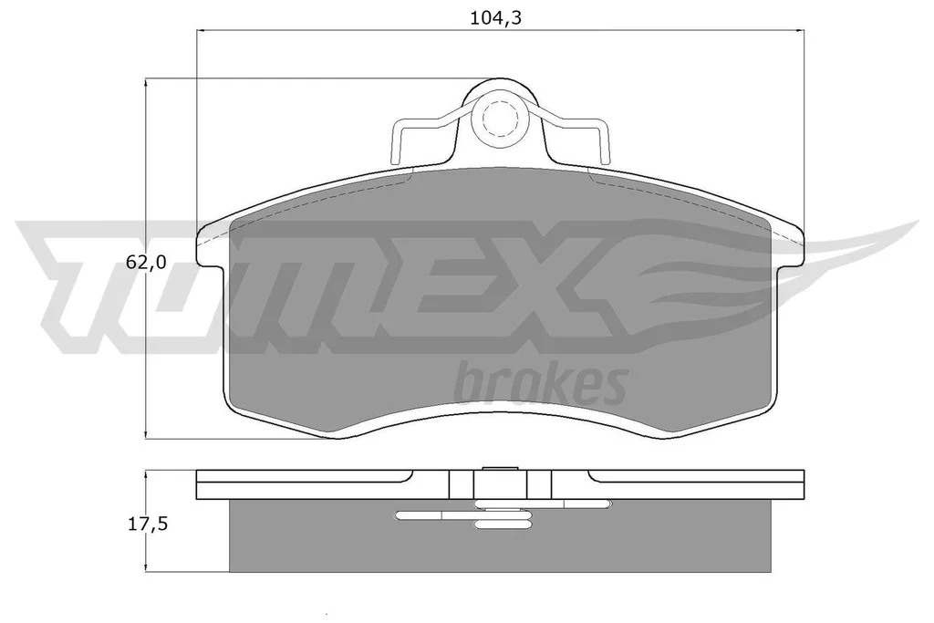 TX 10-36 TOMEX Brakes Комплект тормозных колодок, дисковый тормоз (фото 1)