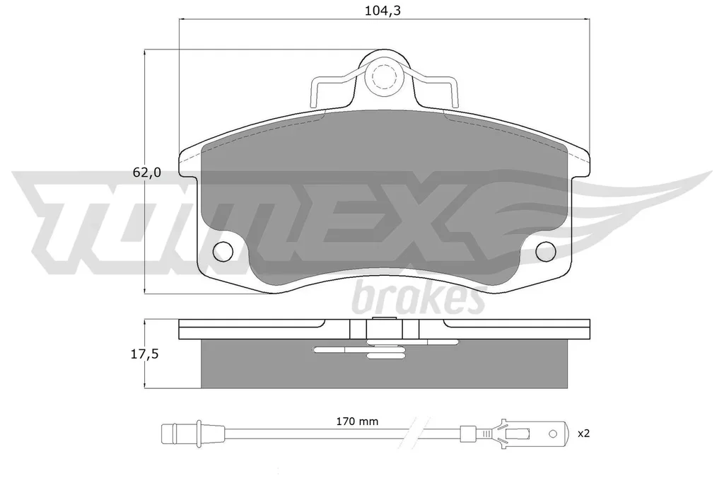 TX 10-361 TOMEX Brakes Комплект тормозных колодок, дисковый тормоз (фото 1)
