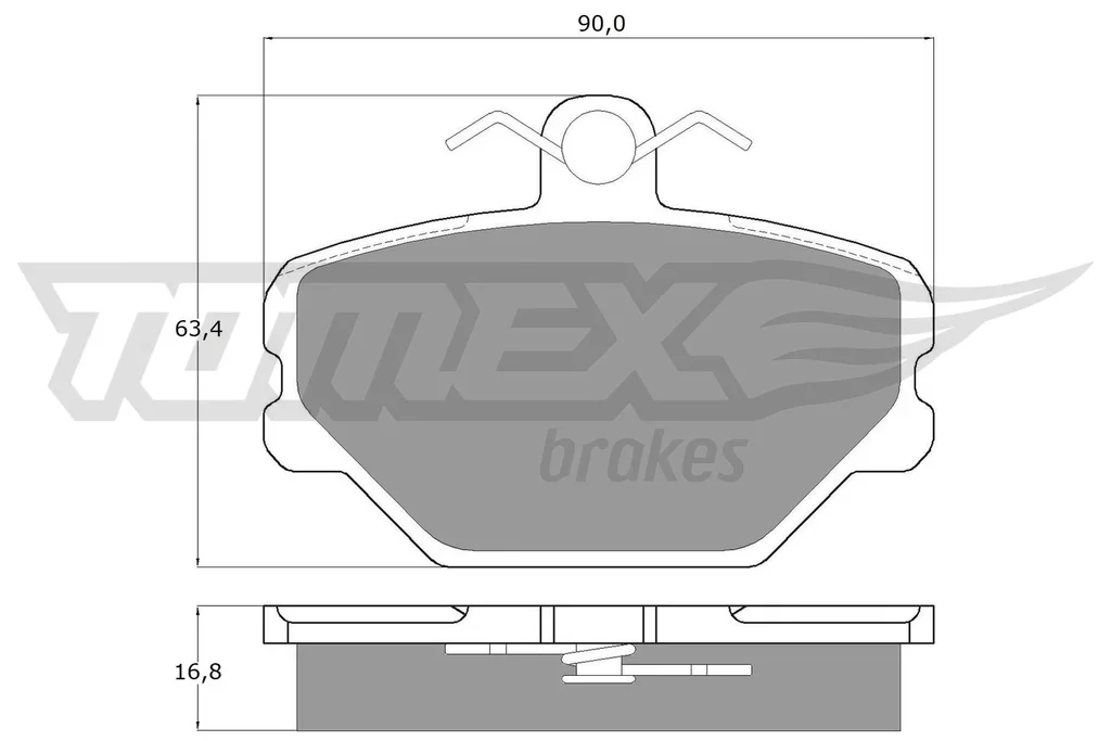 TX 10-39 TOMEX Brakes Комплект тормозных колодок, дисковый тормоз (фото 1)