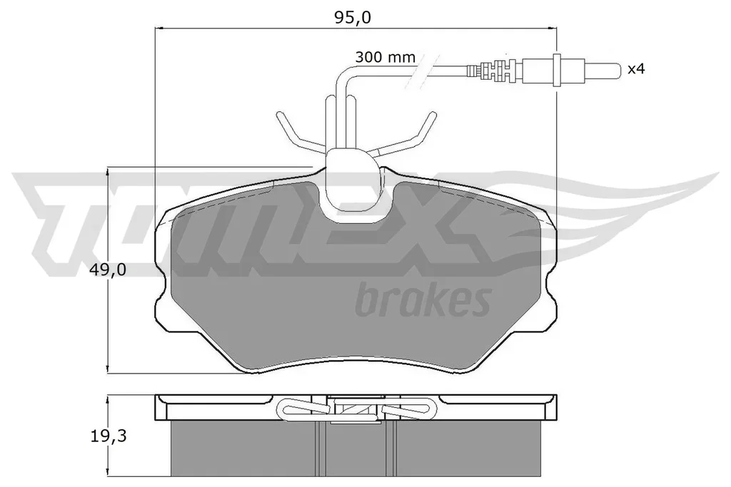 TX 10-441 TOMEX Brakes Комплект тормозных колодок, дисковый тормоз (фото 1)