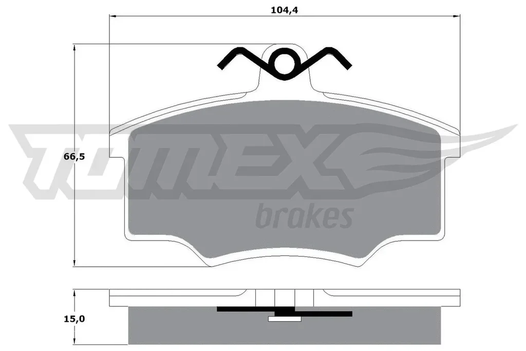 TX 10-58 TOMEX Brakes Комплект тормозных колодок, дисковый тормоз (фото 1)