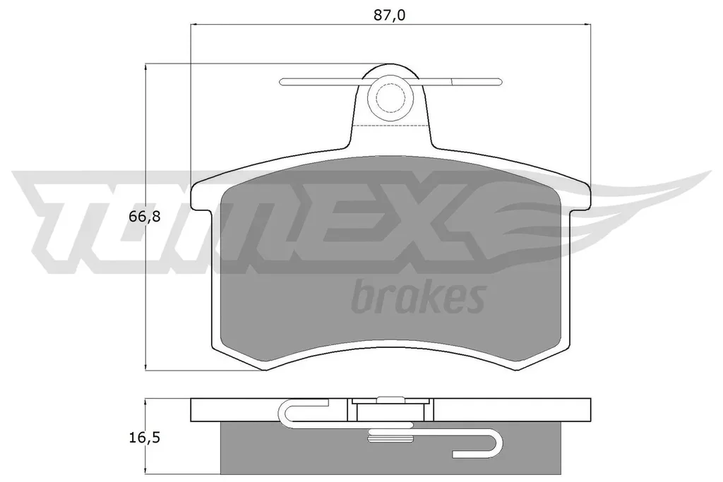 TX 10-62 TOMEX Brakes Комплект тормозных колодок, дисковый тормоз (фото 1)