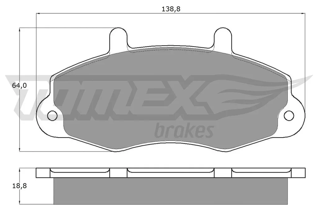 TX 10-66 TOMEX Brakes Комплект тормозных колодок, дисковый тормоз (фото 1)