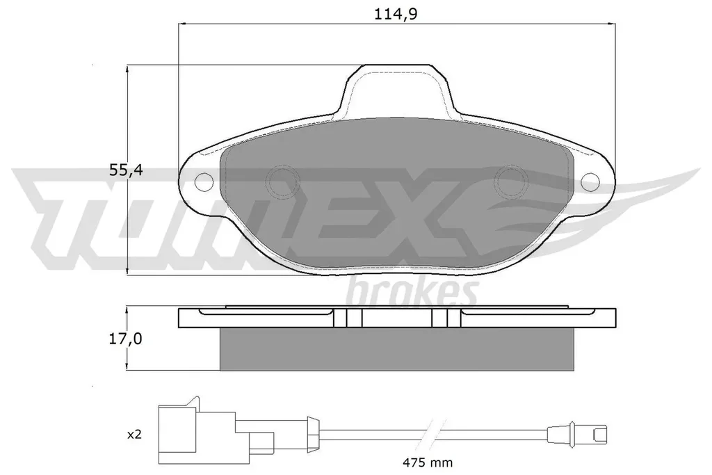 TX 10-721 TOMEX Brakes Комплект тормозных колодок, дисковый тормоз (фото 1)