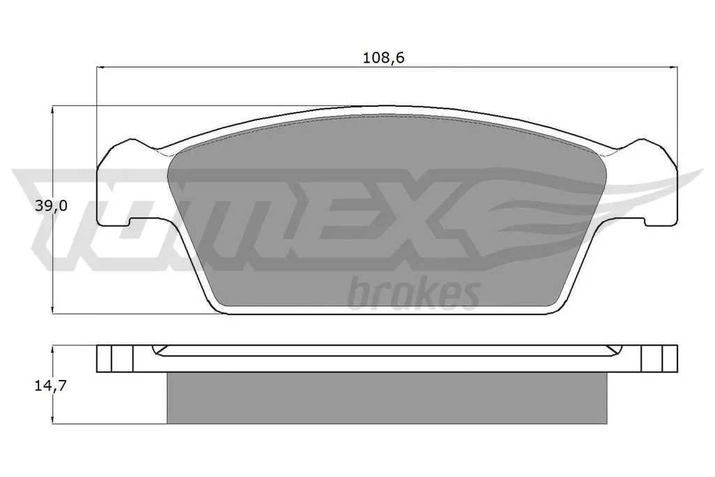 TX 10-75 TOMEX Brakes Комплект тормозных колодок, дисковый тормоз (фото 1)