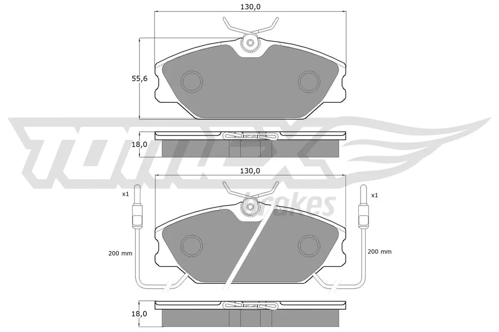 TX 10-77 TOMEX Brakes Комплект тормозных колодок, дисковый тормоз (фото 1)