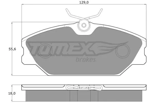 TX 10-771 TOMEX Brakes Комплект тормозных колодок, дисковый тормоз (фото 2)