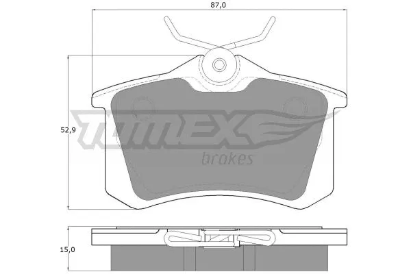 TX 10-78 TOMEX Brakes Комплект тормозных колодок, дисковый тормоз (фото 2)