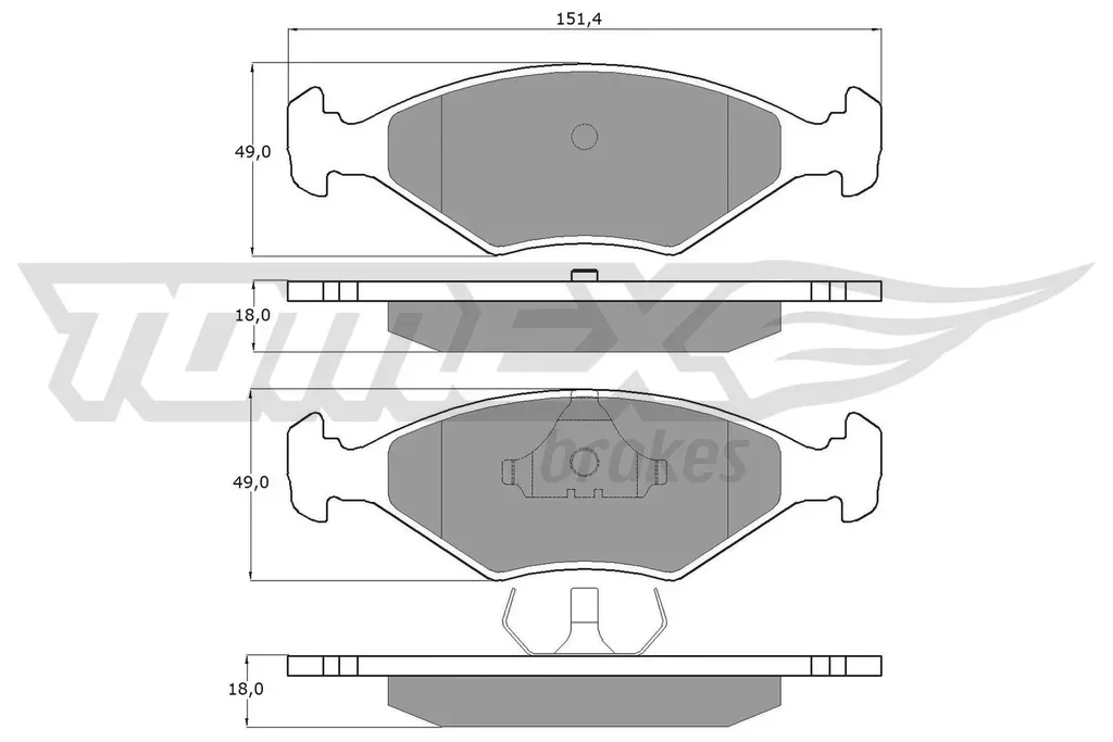 TX 10-79 TOMEX Brakes Комплект тормозных колодок, дисковый тормоз (фото 1)