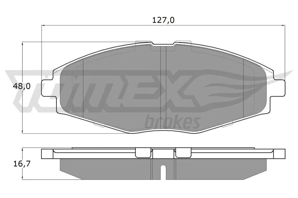 TX 10-80 TOMEX Brakes Комплект тормозных колодок, дисковый тормоз (фото 1)