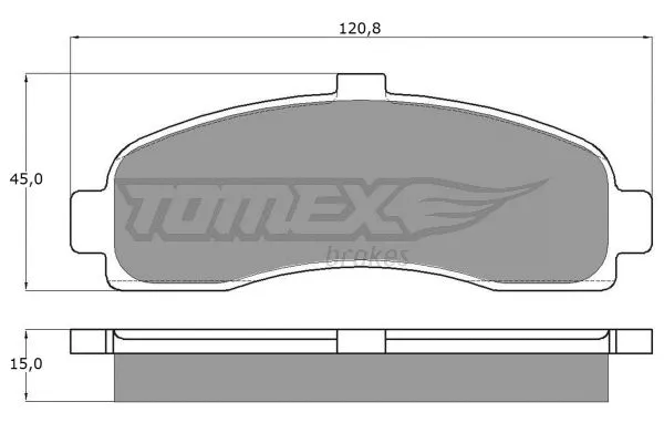 TX 11-10 TOMEX Brakes Комплект тормозных колодок, дисковый тормоз (фото 2)