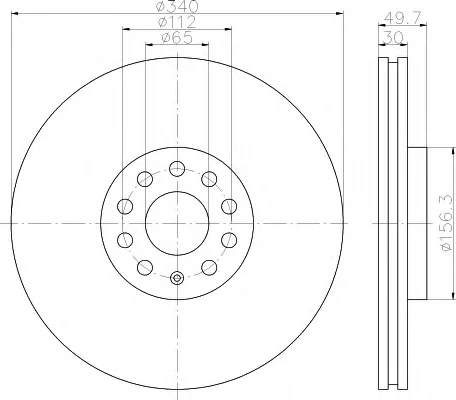 8DD 355 117-201 BEHR/HELLA/PAGID Тормозной диск (фото 1)