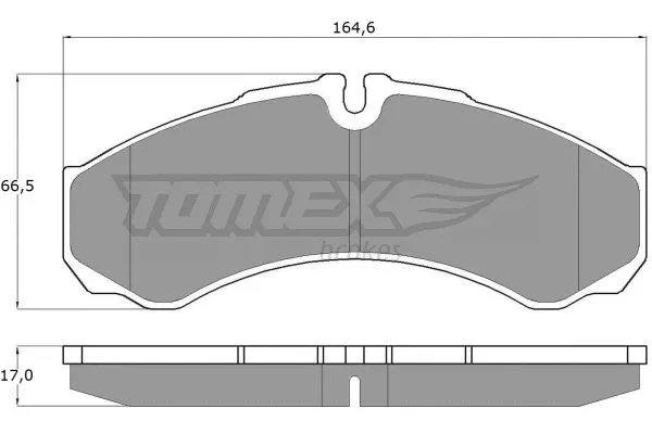 TX 11-11 TOMEX Brakes Комплект тормозных колодок, дисковый тормоз (фото 1)