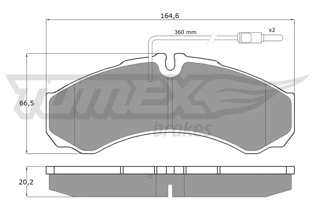 TX 11-111 TOMEX Brakes Комплект тормозных колодок, дисковый тормоз (фото 1)