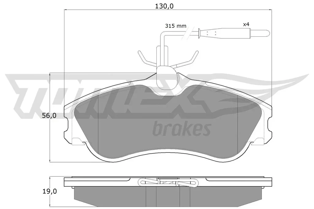 TX 11-12 TOMEX Brakes Комплект тормозных колодок, дисковый тормоз (фото 1)