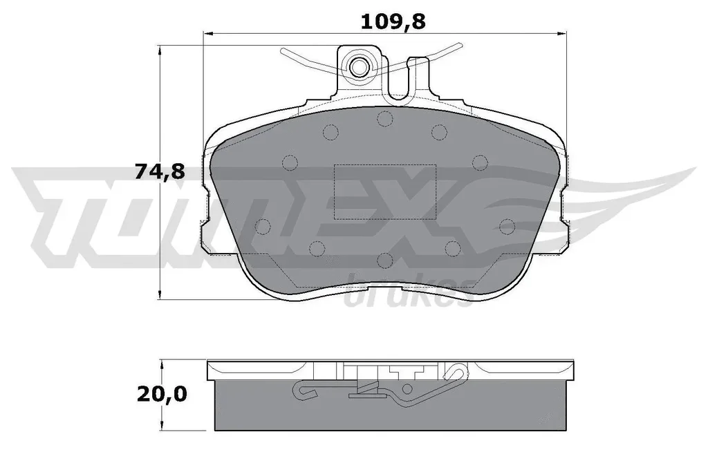 TX 11-46 TOMEX Brakes Комплект тормозных колодок, дисковый тормоз (фото 1)