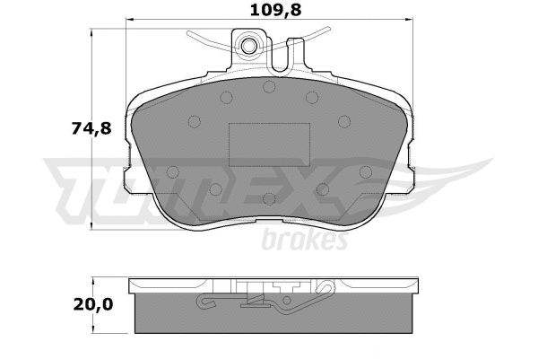 TX 11-46 TOMEX Brakes Комплект тормозных колодок, дисковый тормоз (фото 2)