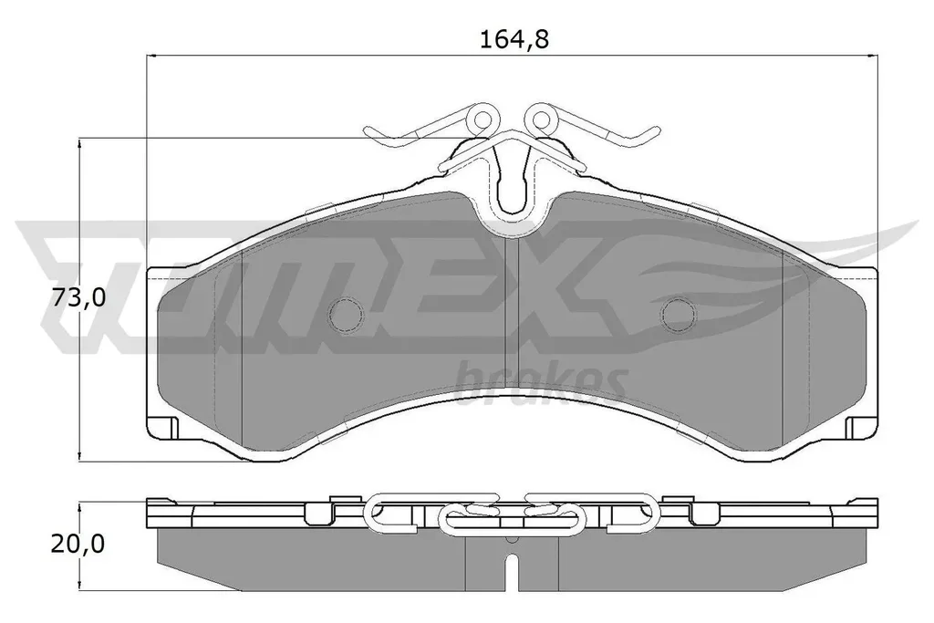 TX 11-48 TOMEX Brakes Комплект тормозных колодок, дисковый тормоз (фото 1)