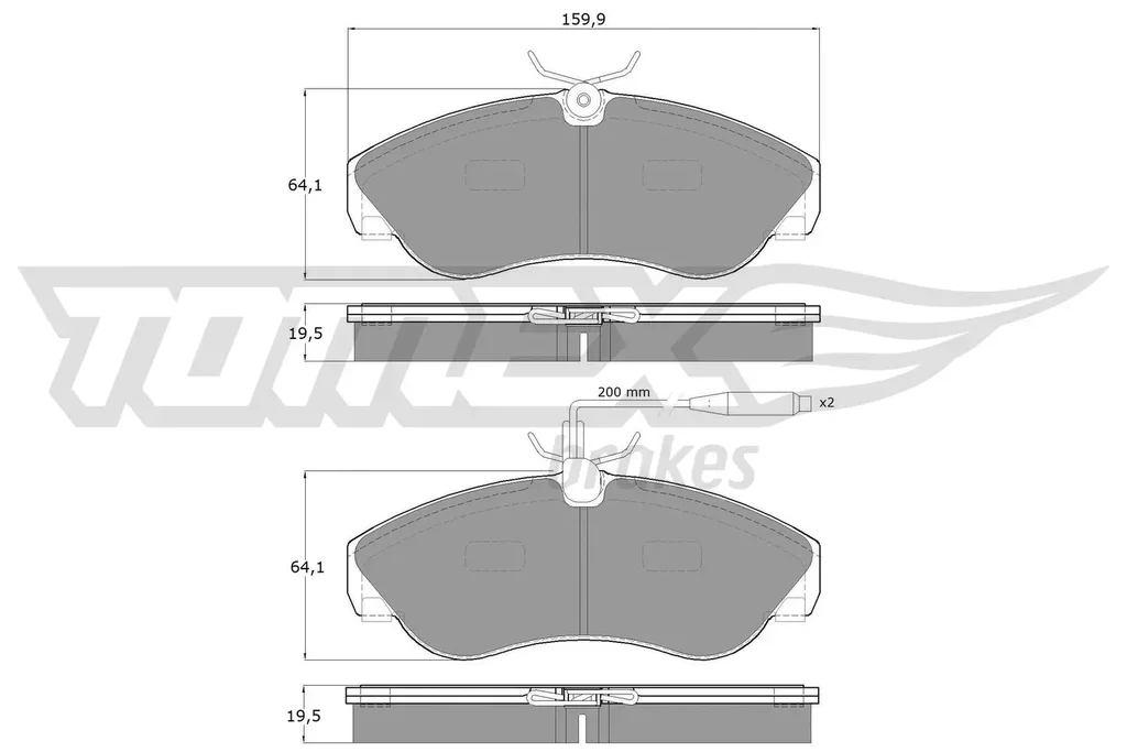 TX 11-73 TOMEX Brakes Комплект тормозных колодок, дисковый тормоз (фото 1)