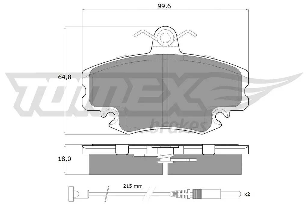 TX 11-78 TOMEX Brakes Комплект тормозных колодок, дисковый тормоз (фото 1)
