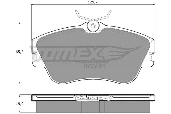 TX 11-82 TOMEX Brakes Комплект тормозных колодок, дисковый тормоз (фото 2)