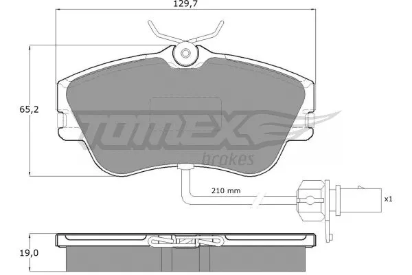 TX 11-821 TOMEX Brakes Комплект тормозных колодок, дисковый тормоз (фото 1)