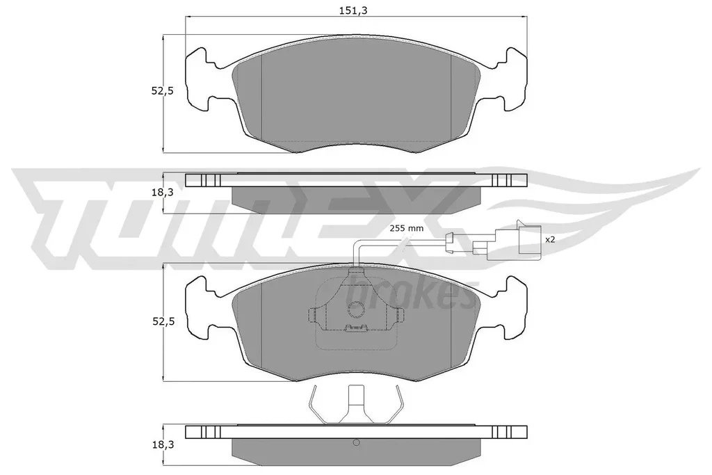 TX 11-86 TOMEX Brakes Комплект тормозных колодок, дисковый тормоз (фото 1)