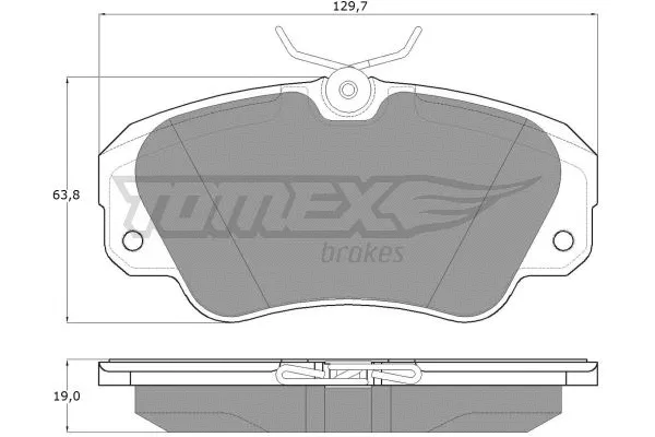 TX 11-91 TOMEX Brakes Комплект тормозных колодок, дисковый тормоз (фото 1)