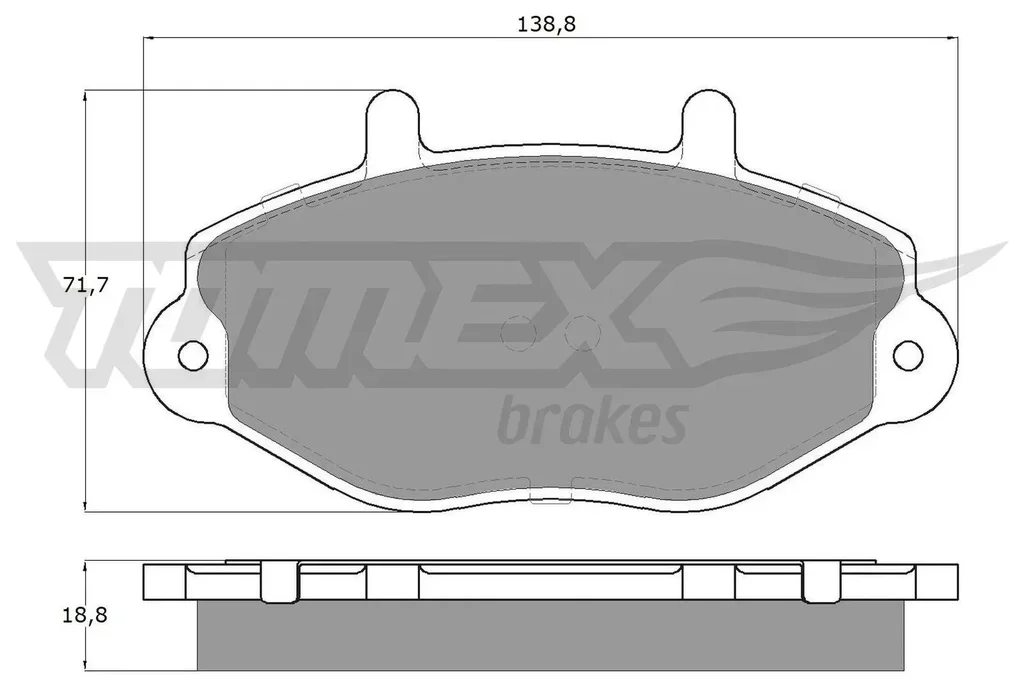 TX 11-92 TOMEX Brakes Комплект тормозных колодок, дисковый тормоз (фото 1)