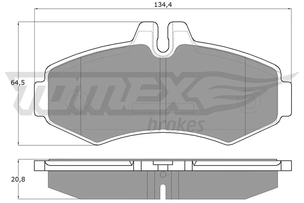 TX 12-23 TOMEX Brakes Комплект тормозных колодок, дисковый тормоз (фото 1)