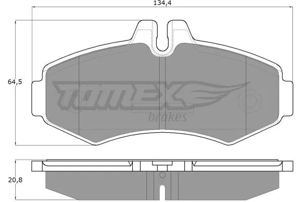 TX 12-23 TOMEX Brakes Комплект тормозных колодок, дисковый тормоз (фото 2)