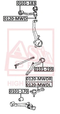 0120-MWD ASVA Шарнир независимой подвески / поворотного рычага (фото 1)