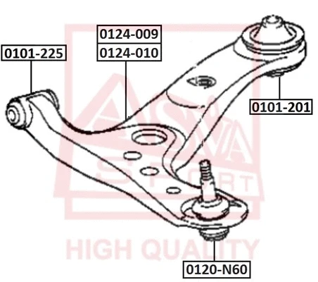 0120-N60 ASVA Шарнир независимой подвески / поворотного рычага (фото 1)