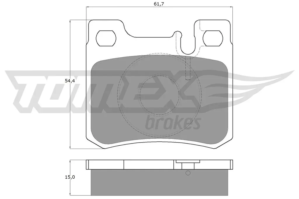 TX 12-30 TOMEX Brakes Комплект тормозных колодок, дисковый тормоз (фото 1)