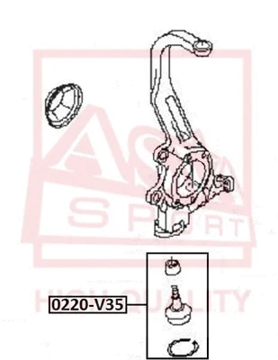 0220-V35 ASVA Шарнир независимой подвески / поворотного рычага (фото 1)