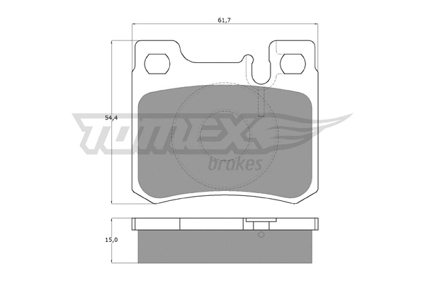 TX 12-30 TOMEX Brakes Комплект тормозных колодок, дисковый тормоз (фото 2)