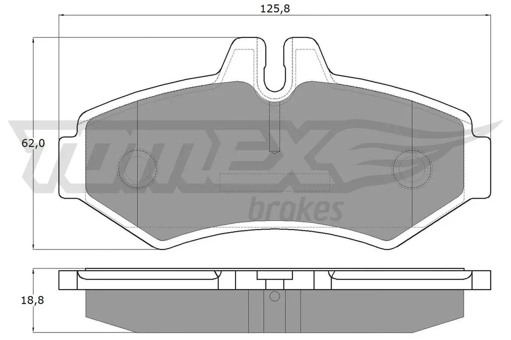 TX 12-34 TOMEX Brakes Комплект тормозных колодок, дисковый тормоз (фото 1)