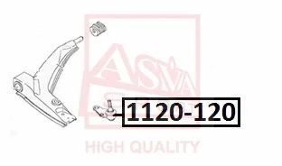1120-120 ASVA Шарнир независимой подвески / поворотного рычага (фото 1)
